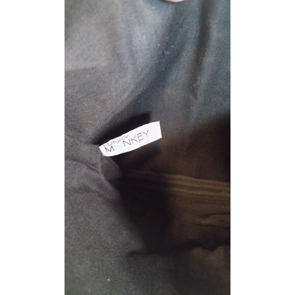 Funky Monkey Clutch Purse "Fold-Over" Black Check Leather - Picture 10 of 10